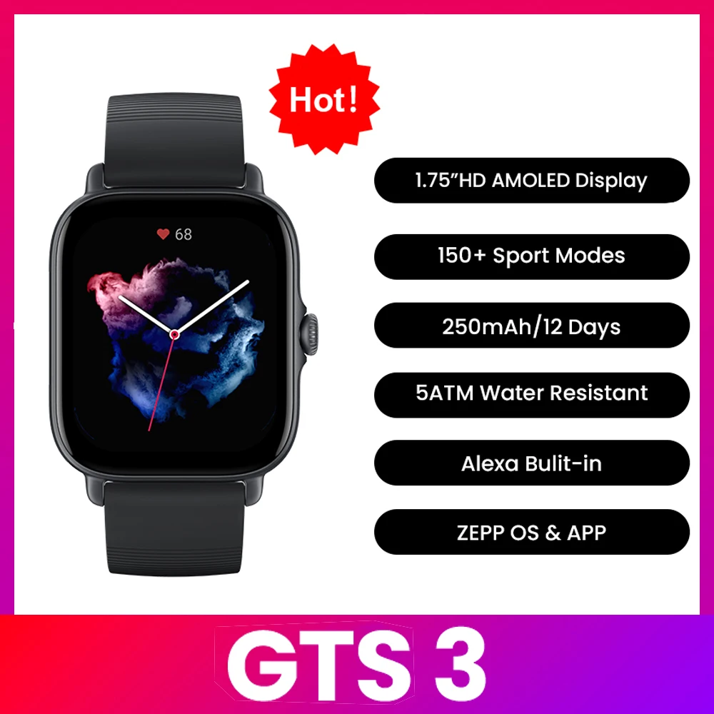 Amazfit GTS 3 Smartwatch 5ATM  – Timex Watches Smartwatch Bewertung und Preis